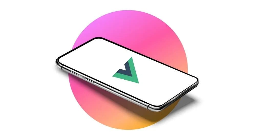 The official Vue.js framework logo against a clean, white background.